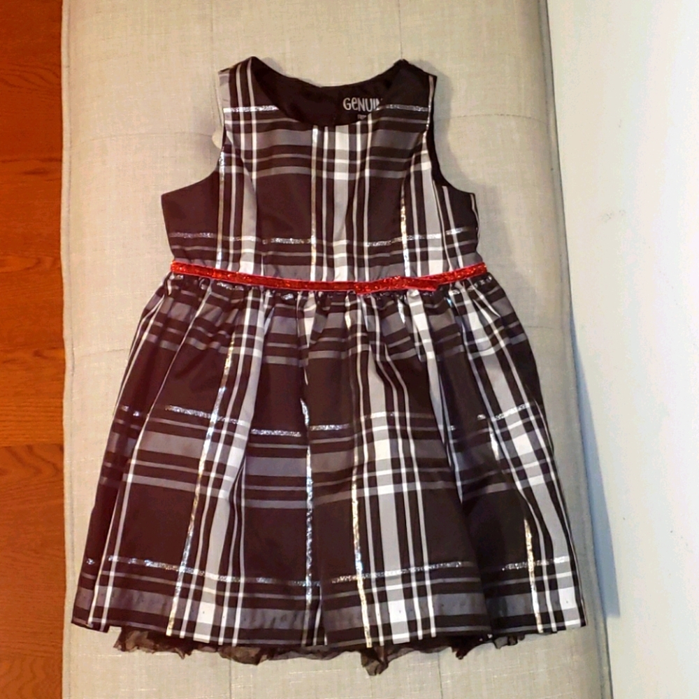Black & Gray Plaid Dress- Size 2T